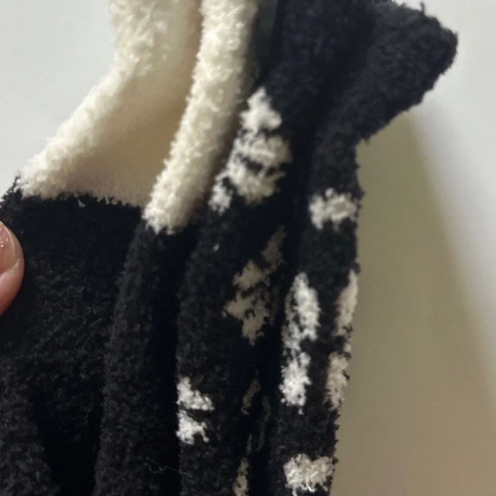kate spade Black & White Floral Crew Socks